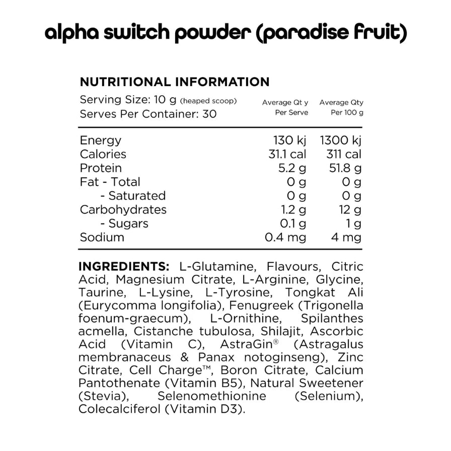 ALPHA SWITCH POWDER 300g by Switch Nutrition