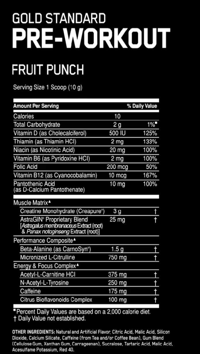 Optimum Nutrition PRE-WORKOUT