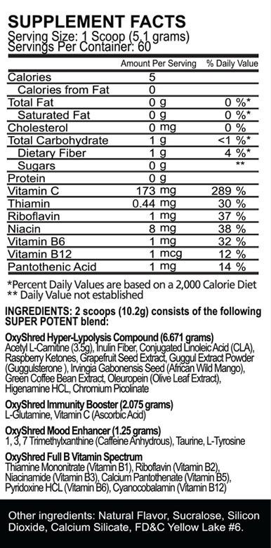 EHP LABS - OXYSHRED