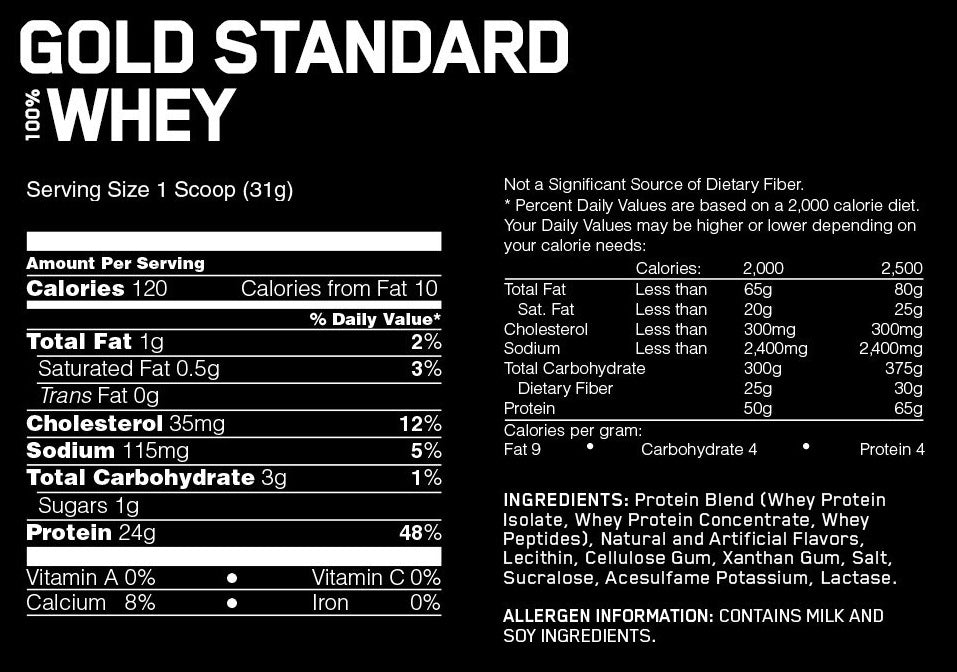 Optimum Nutrition - GOLD STANDARD 100% WHEY PROTEIN