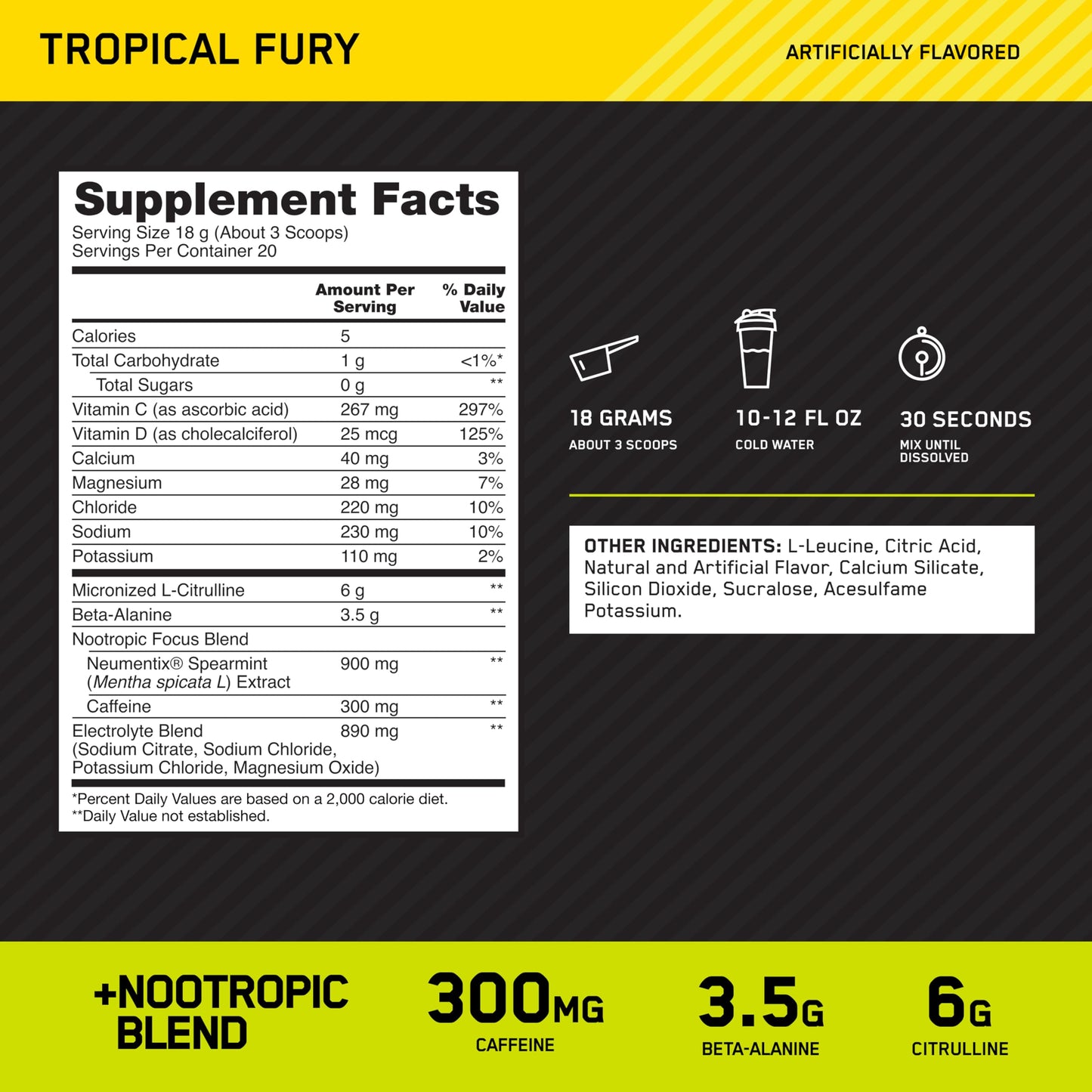 Amped pre-workout - Optimum Nutrition