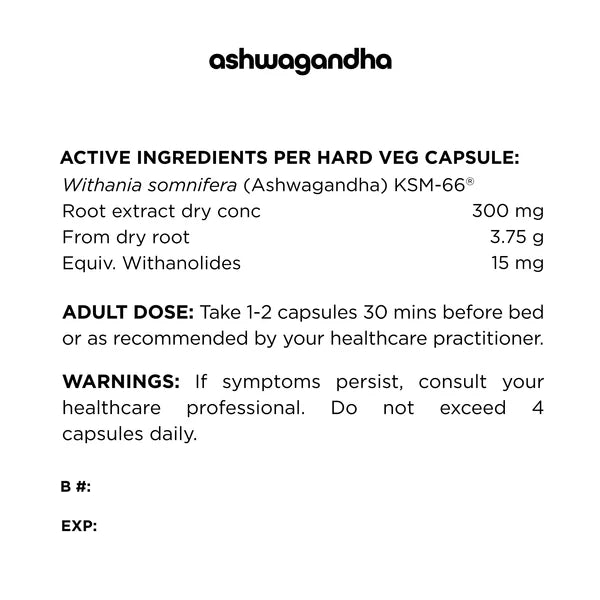 KSM-66 ASHWAGANDHA 60 caps - by Switch Nutrition